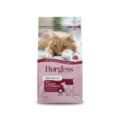 BURGESS CAT FOOD - MATURE & SENIOR TURKEY 1.4KG
